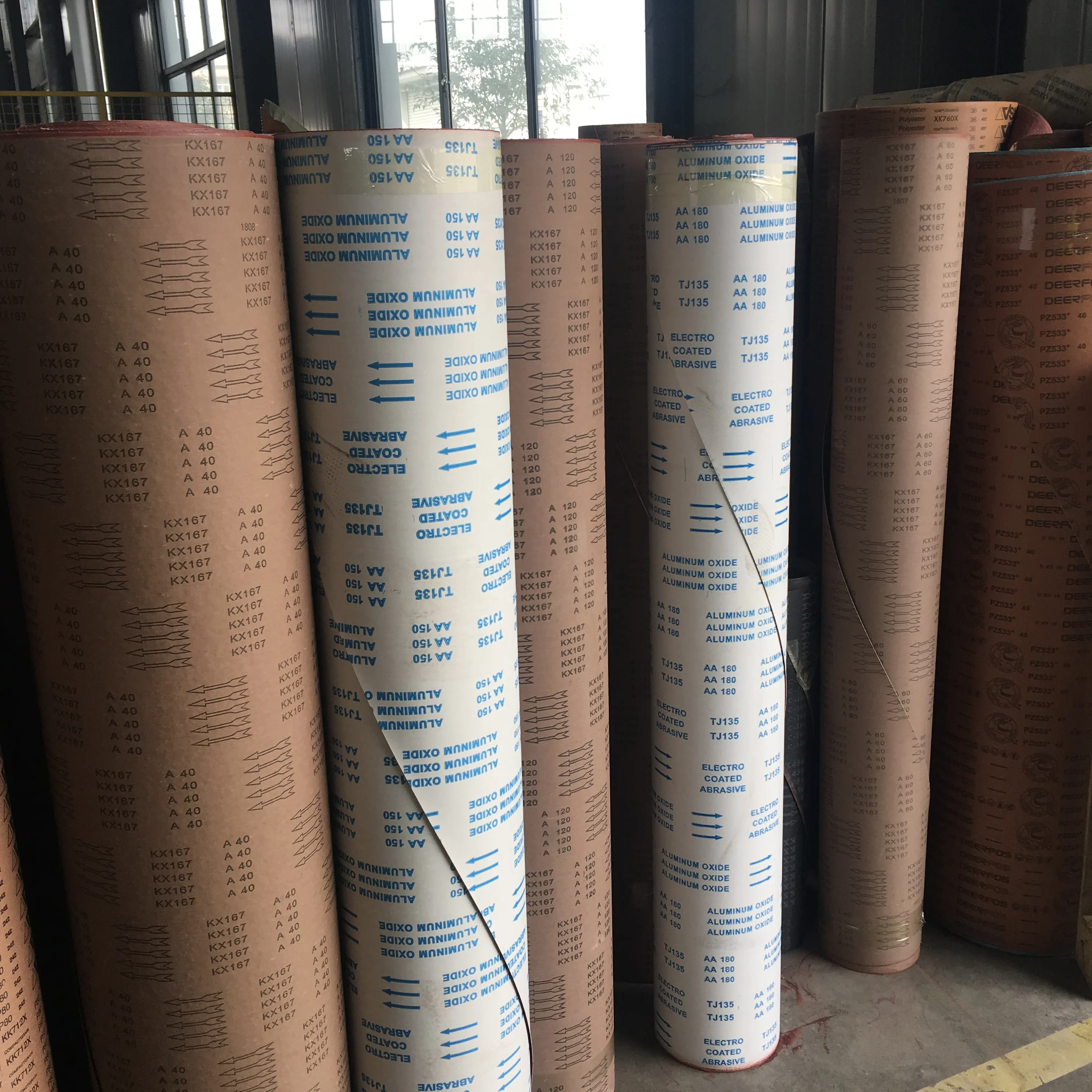 Factor Supply Abrasive Cloth Jumbo Roll Abrasives Sandpaper Jumbo Rolls for Polishing and Grinding