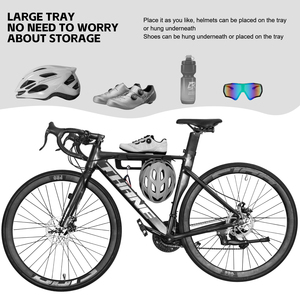 Supporto per Biciclette Resistente con Protezione EVA, Capacità di Carico 30kg, <span class=keywords><strong>Portabici</strong></span> <span class=keywords><strong>da</strong></span> <span class=keywords><strong>Parete</strong></span> Salvaspazio per Biciclette 16''-29'', Verniciato a Polvere - Product Image 5