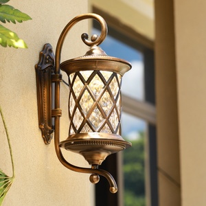 Outdoor IP65 Waterproof LED Wall Lamp Brushed Antique Brass Aluminum <strong>Vintage</strong> Luxury Decorative Wall <strong>Light</strong> for Garden Balcony - Product Image 5