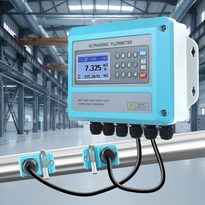 Hochpräziser Ultraschall-Durchflussmesser für 4-Zoll- und 6-Zoll-Rohre, Flüssigkeiten, Milch, Meerwasser, 4-20mA/RS485, Nicht-invasiver Wasserdurchflussmesser - Product Image 1