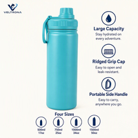 Bouteille d'eau de voyage pour animaux de compagnie avec bouchon à bec verseur, bouteille d'eau portable pour chien anti-fuite avec poignée latérale, plusieurs tailles