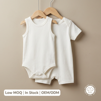 Ensemble de barboteuses pour bébé en coton biologique certifié GOTS, style personnalisé, vêtements pour nouveau-né sans couture pour la boutique Amaz Shopify