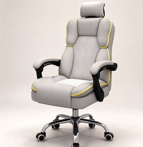 Silla de Oficina Ergonómica Moderna de Malla Ejecutiva, Silla de Juego Giratoria de Cuero PU con Respaldo Alto y Reposacabezas Ajustable para Oficina en Casa - Product Image 6
