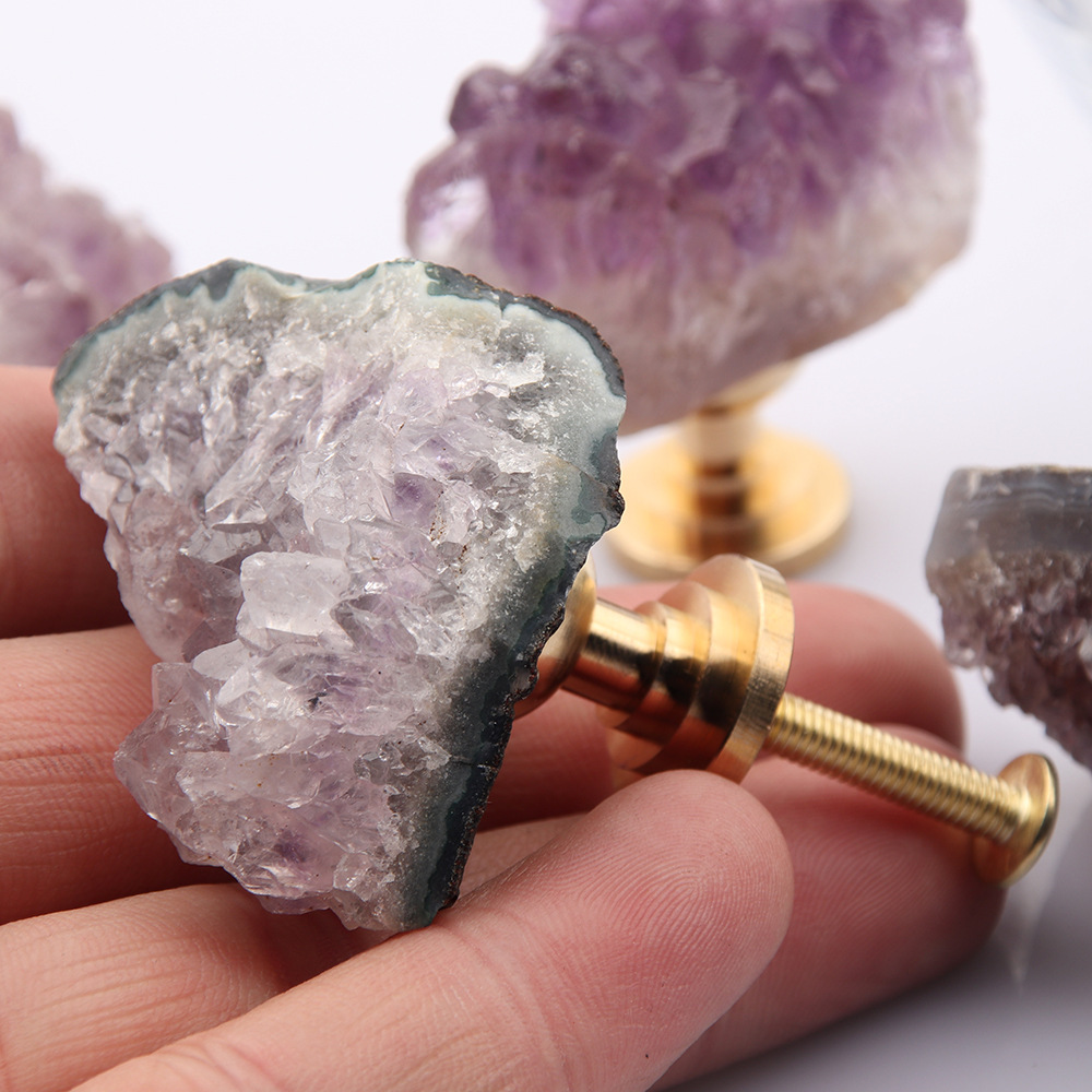 purple crystal dresser knobs Unique Bargains Crystal Knobs Wardrobe Dresser Door Knobs Pull Handle for Home Kitchen Drawer Cupboard 8pcs Purple