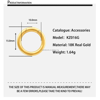 Fermoir en or pur 18K de taille multiple, bijoux en or véritable, serrure ronde Au750, or massif, fermoir sans couture, résultats de bijoux