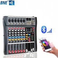 Console de mixage audio portable CT6 à 6 canaux, prix d'usine, contrôleur de son professionnel avec Bluetooth, LED RGB, USB, MP3