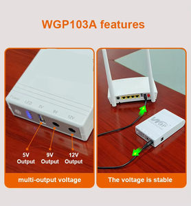 Fabricante batería de respaldo 5V 9V 12V en línea Mini UPS con salidas USB DC para ONU GPON <span class=keywords><strong>ADSL</strong></span> módem WiFi Router - Product Image 2