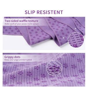 Serviette de yoga chaude en microfibre antidérapante avec motif - Product Image 4
