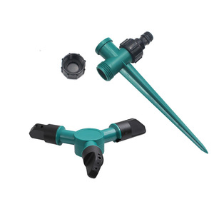 Arroseur rotatif automatique Huabangshi 360 degrés en plastique pour jardin et pelouse, buse verte et bleue - Product Image 2