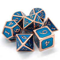 7 dés en métal pour jeux de rôle D&D, jeux de rôle et Pathfinder, ensemble de dés en métal