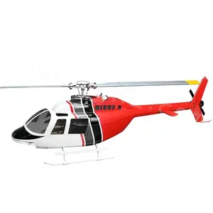 FLY WING Bell 206 V2 clase 470 6CH Motor sin escobillas GPS Punto Fijo altitud mantener escala RC helicóptero con controlador de vuelo H1