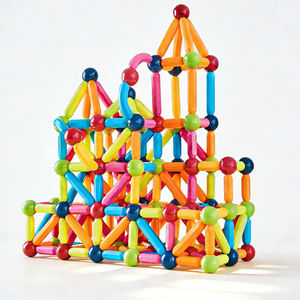 Set di 166 Pezzi di Blocchi Magnetici Colorati in Plastica, Giocattoli Educativi STEM per Bambini, Regalo di Compleanno per Ragazzi - Product Image 2