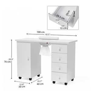 Art Station, muebles <span class=keywords><strong>de</strong></span> salón profesionales modernos <span class=keywords><strong>de</strong></span> lujo, escritorio <span class=keywords><strong>de</strong></span> manicura, <span class=keywords><strong>mesa</strong></span> <span class=keywords><strong>de</strong></span> uñas con colector <span class=keywords><strong>de</strong></span> polvo para barra <span class=keywords><strong>de</strong></span> uñas - Product Image 5