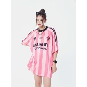 T-<span class=keywords><strong>shirt</strong></span> d'été à manches courtes style américain vintage Y2K, léger et polyvalent, imprimé, coupe oversize - Product Image 5