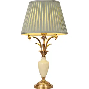 Современная легкая Роскошная латунная мраморная настольная лампа, лампа для гостиниц, проектов, виллы, гостиной, спальни, напольная лампа, оптовая продажа с завода