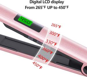 Long PRO ionique Nano technologie titane lisseur de cheveux, fer à cheveux mince professionnel SALON de cheveux lisseur <span class=keywords><strong>plancha</strong></span> - Product Image 4