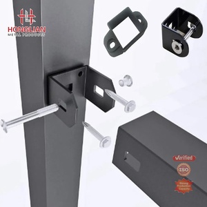 Cao an ninh vườn tòa nhà kẽm thép kim loại hàng rào Bảng điều chỉnh màu đen ngoài trời nhà vườn hàng rào lưới mắt cáo cổng - Product Image 2