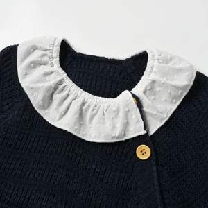 Ins Designs 2024, conjunto <span class=keywords><strong>de</strong></span> prendas <span class=keywords><strong>de</strong></span> <span class=keywords><strong>punto</strong></span> informales <span class=keywords><strong>para</strong></span> bebés, 2 uds., Tops <span class=keywords><strong>de</strong></span> <span class=keywords><strong>punto</strong></span> <span class=keywords><strong>de</strong></span> manga corta, bragas con cuello <span class=keywords><strong>de</strong></span> volantes, pantalones cortos <span class=keywords><strong>para</strong></span> niñas pequeñas, botones <span class=keywords><strong>para</strong></span> niños - Product Image 3