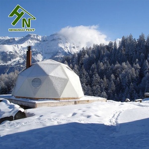 Tienda de Casa de cúpula resistente a la nieve para clima frío grande de alta calidad con baño y <span class=keywords><strong>chimenea</strong></span> - Product Image 4
