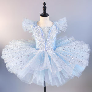 Abito da ballo formale da principessa arcobaleno per <span class=keywords><strong>bambina</strong></span> 2026, gonna tutù in poliestere, per la festa dei bambini, performance di gruppo per la scuola materna - Product Image 4