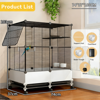 Cage à perruches populaire pour oiseaux de compagnie, design compact, facile à nettoyer, en plastique durable, pour usage intérieur