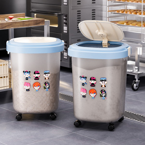 Rice Storage Container 15L 20L 30L Sealed Insect Proof Food Grade Cylinder With Lid For Rice Flour Grains Household Use - Product Image 4