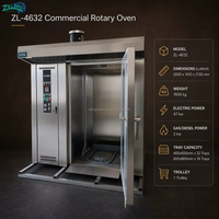 Four rotatif industriel haute puissance en acier inoxydable, machine de cuisson pour boulangerie, pâtisserie, pain et gâteaux de lune