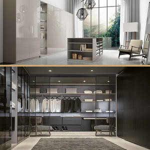 Armario de dormitorio modular de plástico minimalista moderno y duradero personalizado para hoteles de suelo a techo - Product Image 3