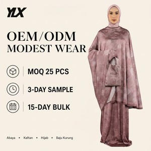 Vestido musulmán de Ramadán Eid, ropa de oración de Jilbab, <span class=keywords><strong>Abaya</strong></span>, Modesto Hijab, <span class=keywords><strong>Abaya</strong></span>, Hijab, 2 piezas, novedad de 2022 - Product Image 1