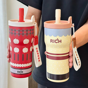 แก้วน้ำเก็บความเย็นสแตนเลส 316 ลายแฟชั่น <span class=keywords><strong>ผนัง</strong></span>สองชั้น พร้อมฝาปิดกันรั่วซึมและฐานกันลื่น - Product Image 3