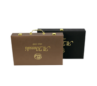 Boîtes à maquillage en velours de luxe avec logo personnalisé, en MDF, boîte cosmétique en bois, emballage de parfum avec finition métallique
