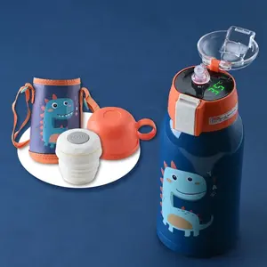 Manufacturer New Cartoon Stainless Steel Water Bottle Intelligent Thermos Children Sports Water Bottle