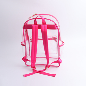 Custom Wholesale Unisex Clear PVC <b>Backpack</b> Zipper Closure Letter Large Capacity Outdoor <b>Waterproof</b> <b>School</b> Fashion <b>Backpack</b> - Product Image 6