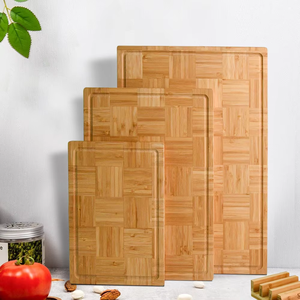 Juego de tablas de cortar de bambú únicas de 3 tamaños personalizados para la cocina, bloques de cortar rentables, estilo rural natural, respetuoso con el medio ambiente - Product Image 2