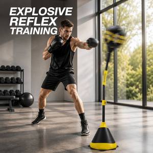 Balones de <span class=keywords><strong>Boxeo</strong></span> de Velocidad y Reflejos para Fitness en Casa, Ecológicos, Ajustables en Altura y de Soporte Independiente - Product Image 1