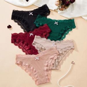 Pantaleta Sexy de Encaje con Lazo para Mujer, Bikini para Adolescentes, Ropa Interior Diaria para Mujer, Pantalones Elegantes para Chicas Jóvenes - Product Image 6