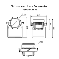 Projecteur LED extérieur L Par 5 IP65 5x20W RGBL avec contrôle DMX512, température de couleur 2700-6500K, résistant à la corrosion du sel, garantie 3 ans