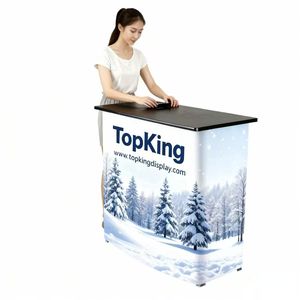 Vente chaude <span class=keywords><strong>Comptoir</strong></span> pop-up personnalisable Support d'affichage portable Cadre en aluminium Durable pour la promotion en magasin de détail Événement Marketing - Product Image 1