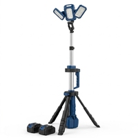 Projecteur LED portable 21V 1000W avec trépied télescopique pour éclairage extérieur