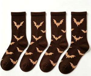Calcetines Personalizados con Bordado de Murciélago Gótico, Calcetines de Algodón <span class=keywords><strong>Estilo</strong></span> Punk para Halloween para <span class=keywords><strong>Mujer</strong></span>, Calcetines Casuales de Moda Urbana para <span class=keywords><strong>Botas</strong></span> <span class=keywords><strong>Dr</strong></span>. <span class=keywords><strong>Martens</strong></span> - Product Image 3