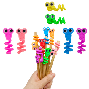 Stretchy Big Active Eyes Frog Pencil <b>Topper</b> TPR Material Customizable Adorable Colorful Party Favors School Prizes <b>Birthday</b> Toys - Product Image 1