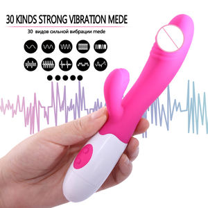 Giocattoli del sesso femminile del <span class=keywords><strong>Silicone</strong></span> che spingono il vibratore del Dildo del punto G del coniglio per le donne che si masturbano - Product Image 2