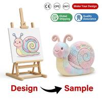 Peluche spirale dégradée personnalisée en forme de coquille d'escargot avec logo brodé, jouet souvenir d'activités pour enfants de la marque Garden