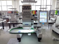 Machine à broder informatisée automatique BR-901C, tête simple, 9 aiguilles, pour broderie plate, t-shirts et casquettes, zone de broderie 360x200mm