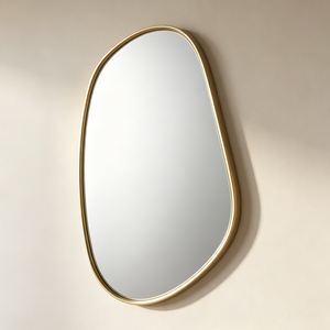 Espejo de Pared Decorativo Moderno de Lujo Personalizado, Grande, Irregular, Ovalado, con Marco de Metal Dorado, <span class=keywords><strong>para</strong></span> Baño y Sala de Estar - Product Image 2