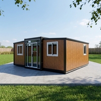 Maison conteneur extensible moderne de 20 pieds, 2 à 3 chambres, maison préfabriquée modulaire portable, petite maison prête à être installée
