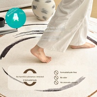 Tapis d'appoint en peluche crème de style français personnalisé, doux et facile à nettoyer, pour salon, chambre à coucher, chevet, OEM ODM, vente en gros