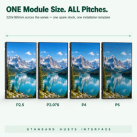 Módulo de Pantalla LED para Exteriores P2.5 P3 P4 P5, 320x160mm, IP65 Impermeable, 4200Hz, 4500-5000nits, Panel de Pantalla LED para Carteleras
