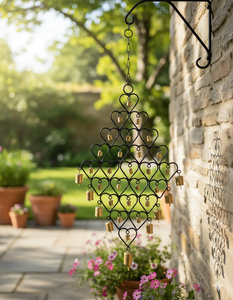 Campana de Viento Larga de Metal con Forma de Corazón, con 25 Corazones Pequeños, Campanas de Viento de Pared, Diseño Antiguo, Nuevo, de Lujo, al por Mayor - Product Image 3