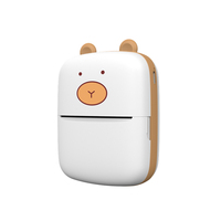 Printer Saku Mini Little Bear Bebas Tinta, Cetak Hitam Putih, Foto, Dokumen, Alat Efisien untuk Kantor dan Belajar